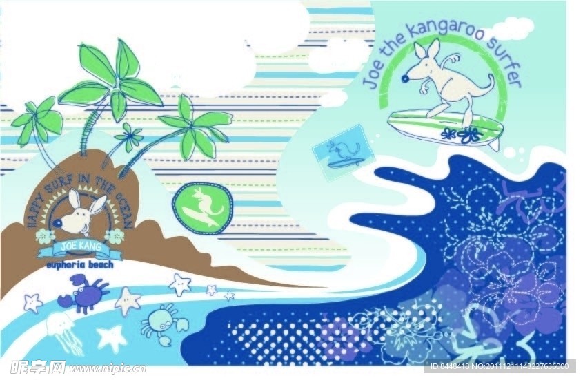 外贸童装印花绣花图案元素