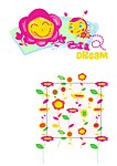 外贸童装印花绣花图案元素
