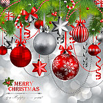 圣诞节圣诞球背景