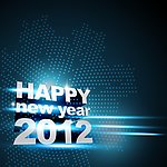创意蓝色2012新年矢量背景