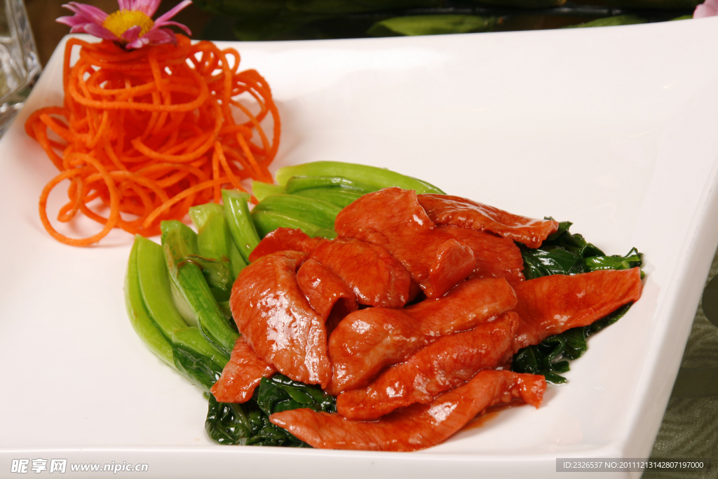 广东菜心炒梅板肉