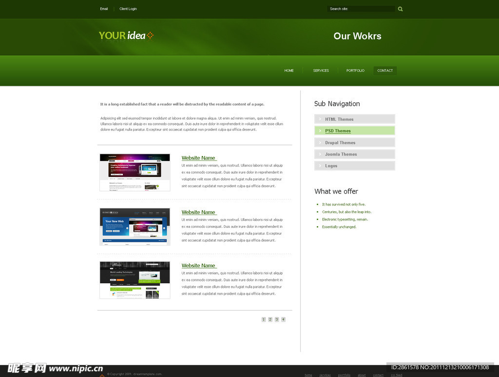 绿色网页设计