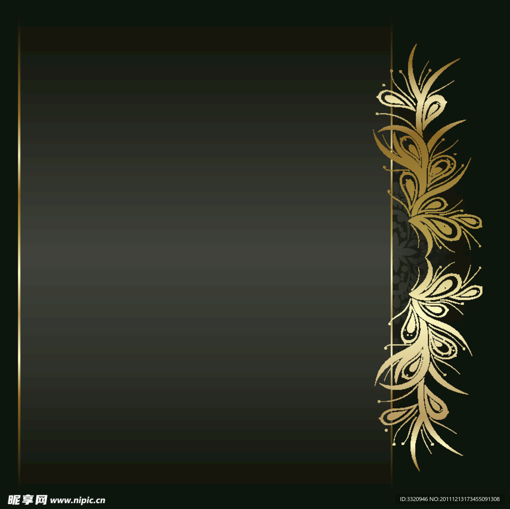 古典金色花纹边框