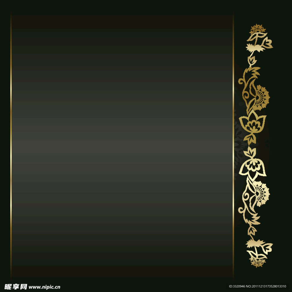 古典金色花纹边框
