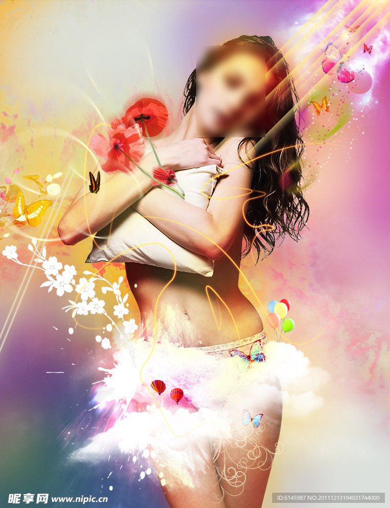 美女海报