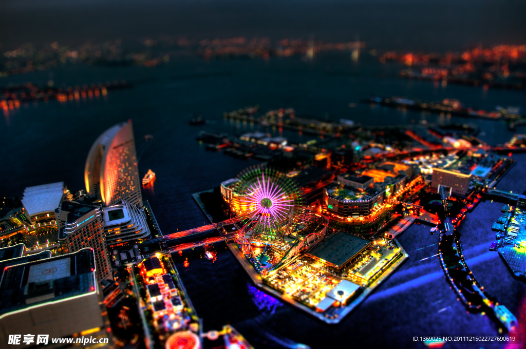 城市微缩夜景
