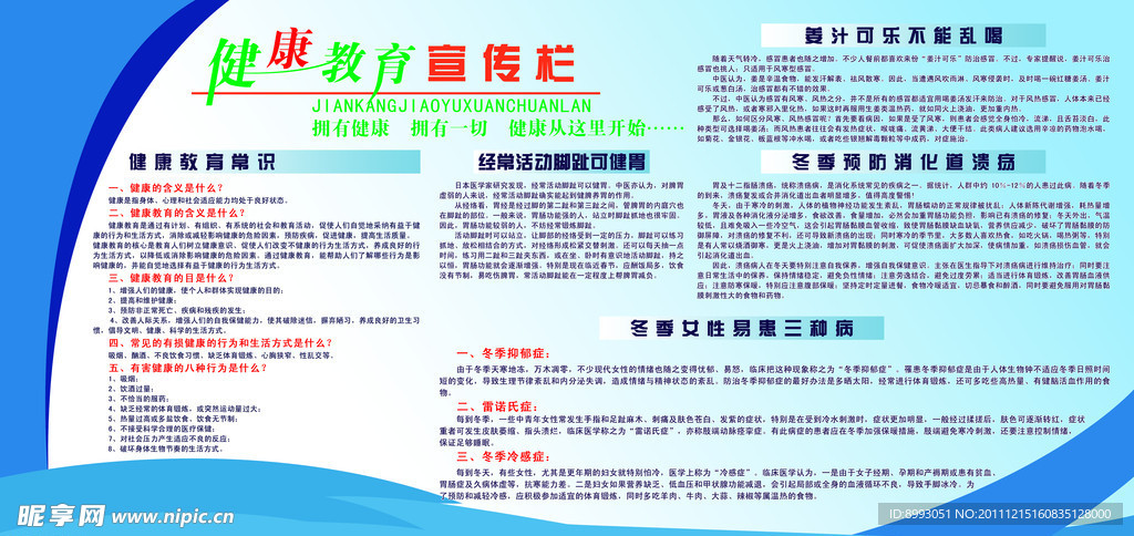 健康教育宣传栏