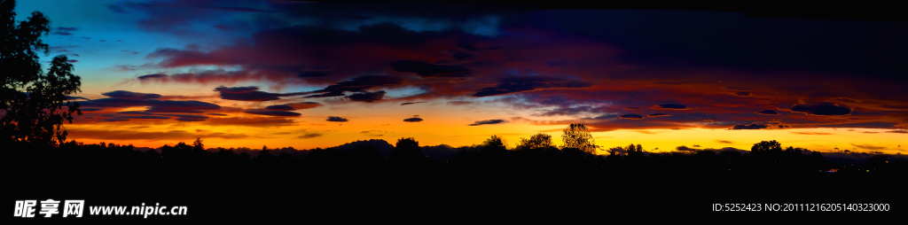 夕阳全景