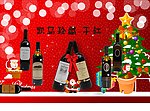 圣诞节红酒海报
