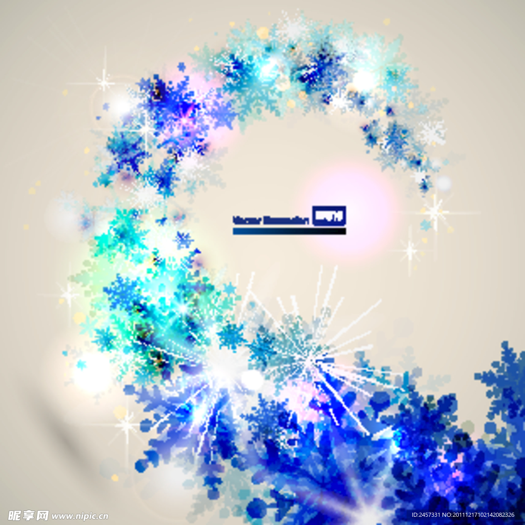 动感雪花梦幻背景