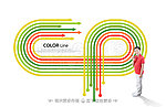 七彩线条