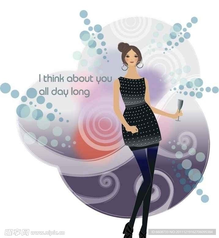 矢量时尚美女素材