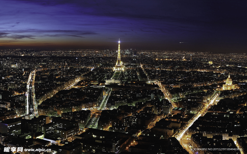 法国城市夜景