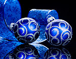 蓝色圣诞球