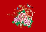 工笔牡丹花 蝴蝶 喜鹊