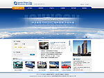 美国强生玻璃膜 蓝色企业网站模版