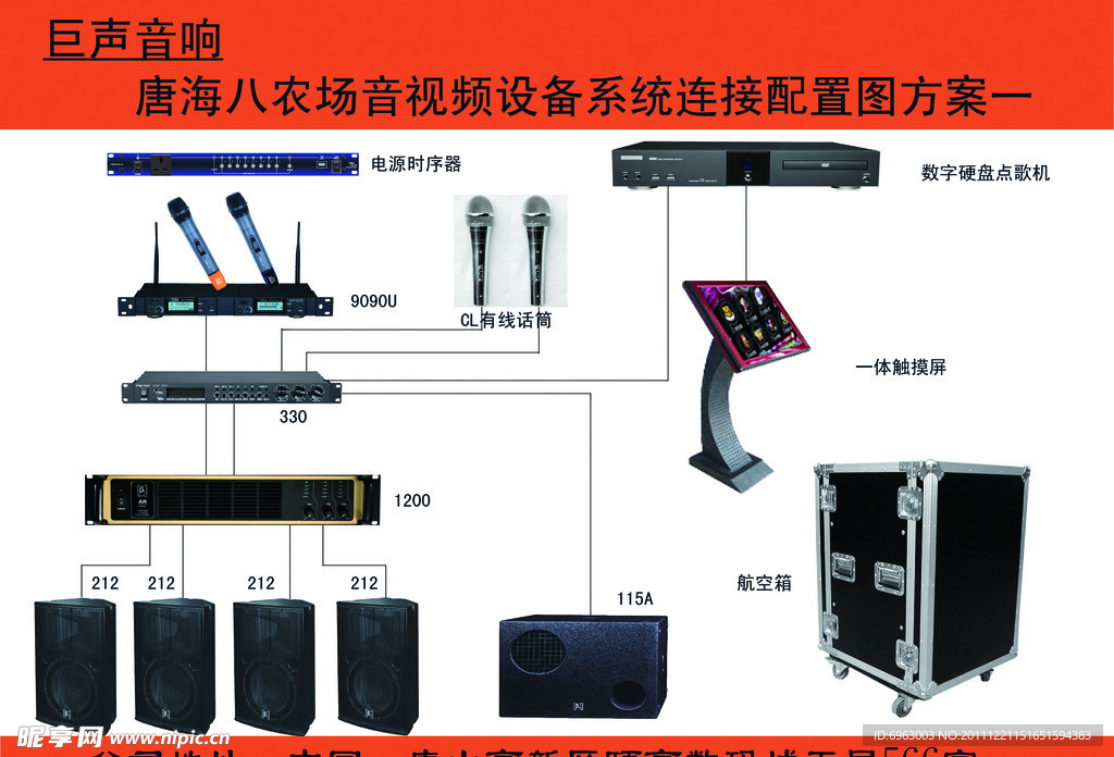 唐海八农场音频设备配置连接图