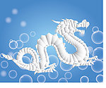 2012立体白色龙