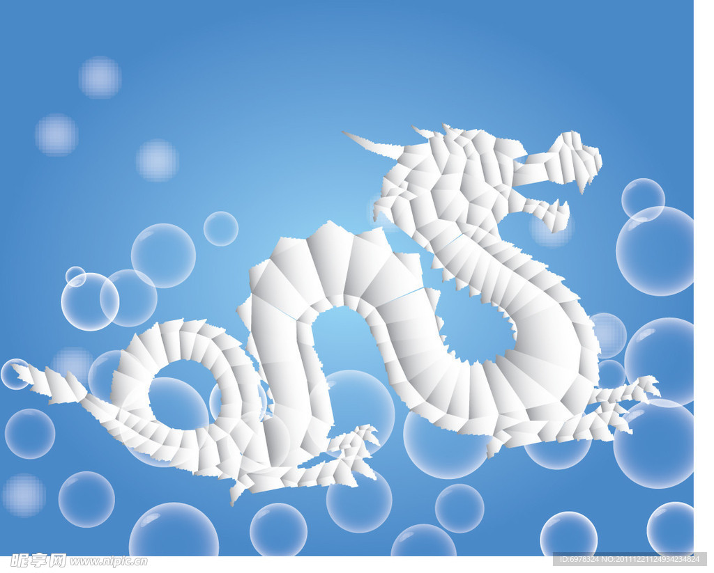 2012立体白色龙
