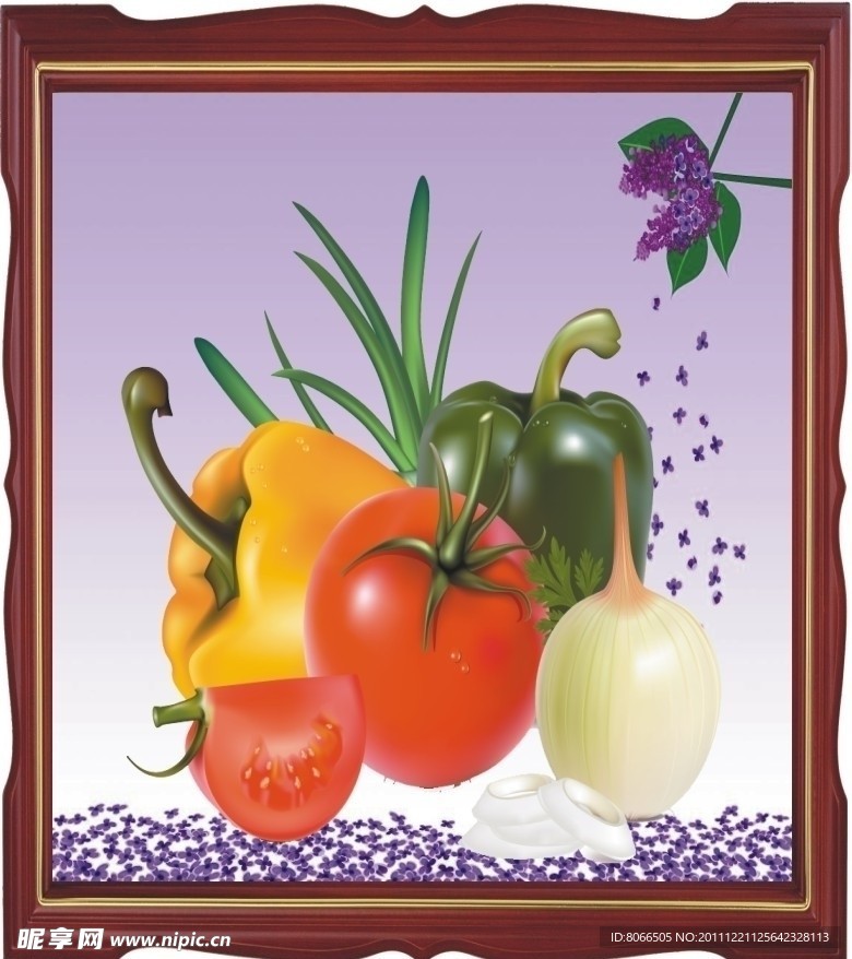 蔬菜相框装饰画