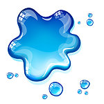 蓝色水珠水滴
