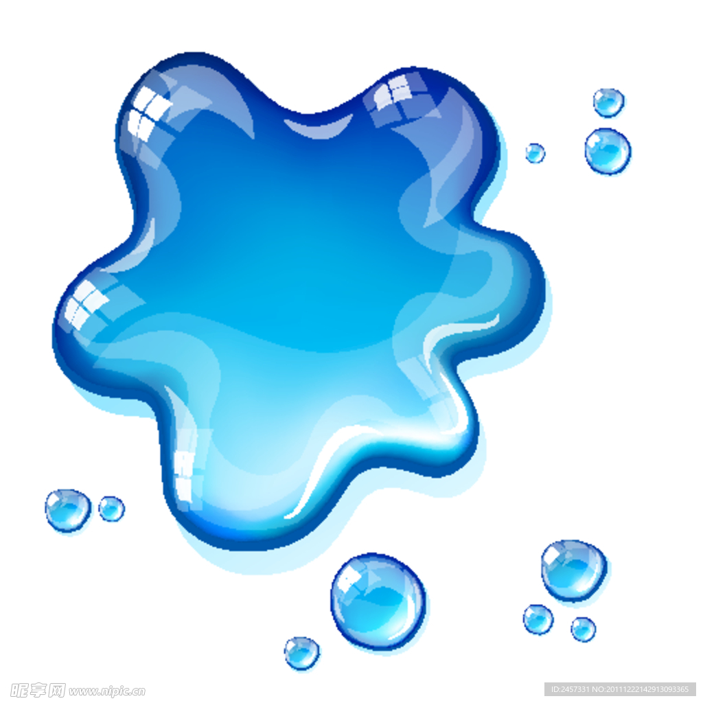 蓝色水珠水滴