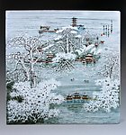 粉彩香雪瓷板