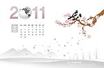2011日历挂历台历素材
