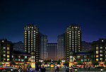 小区入口夜景效果图