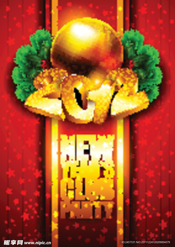 金色2012圣诞节背景