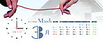 2012年3月份挂历