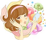 时尚美女化妆美容