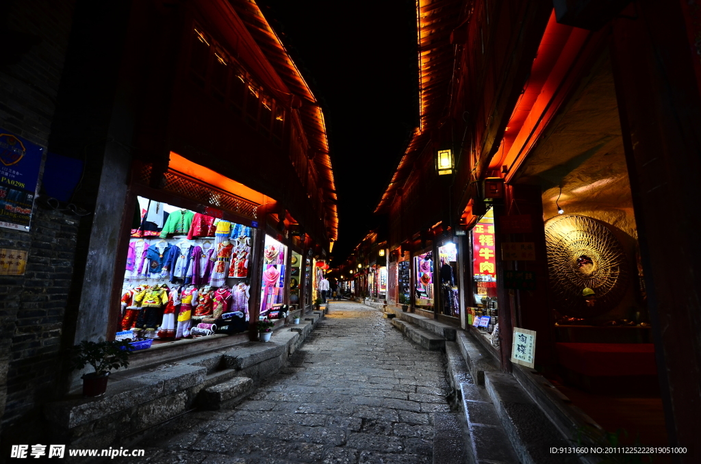 丽江古城夜景