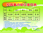 校园重点部位值日表
