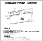 静音移动门吊滑轮安装示意图