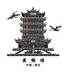 黄鹤楼 矢量线稿