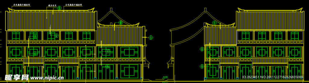 仿古清式公建建筑图