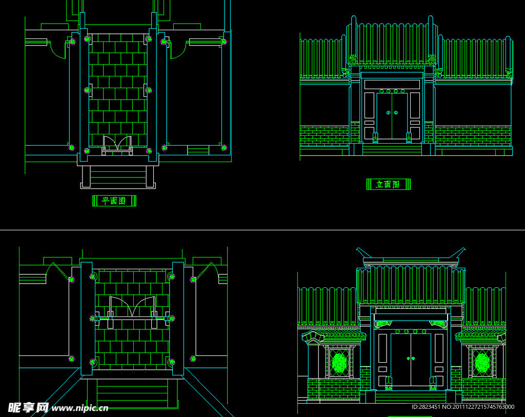 古建筑立面建筑图