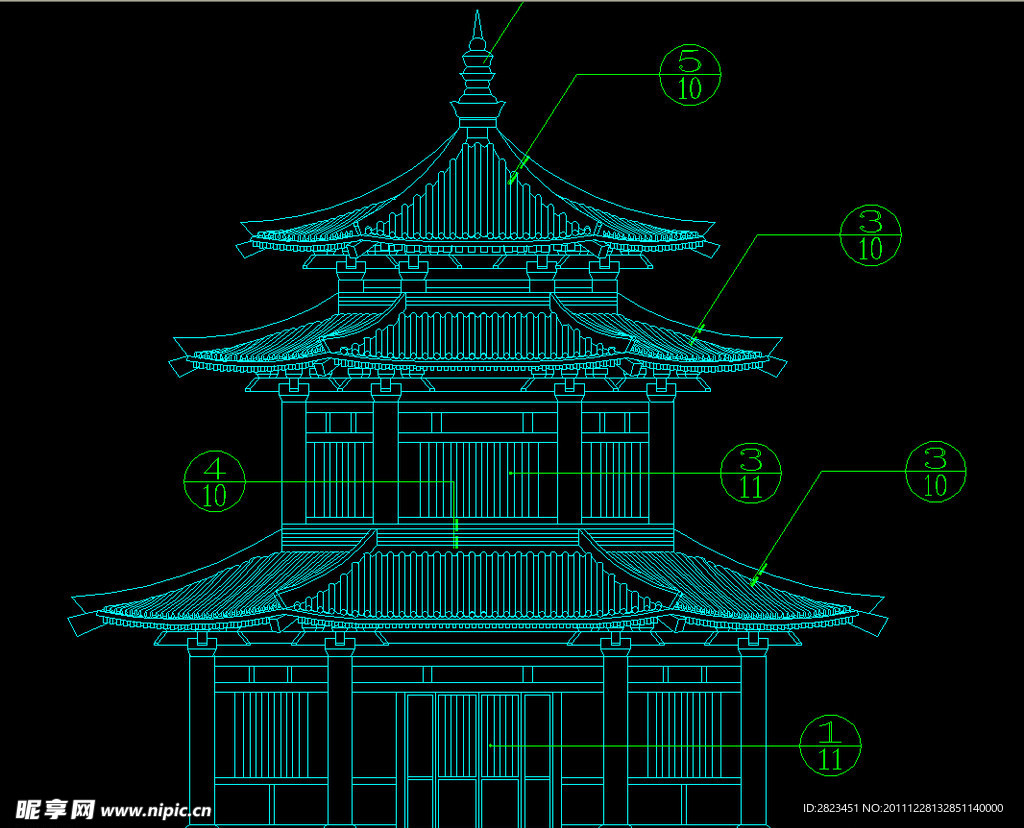 古建仿唐紫云阁施工图