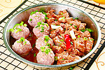 手打排骨蒸肉丸