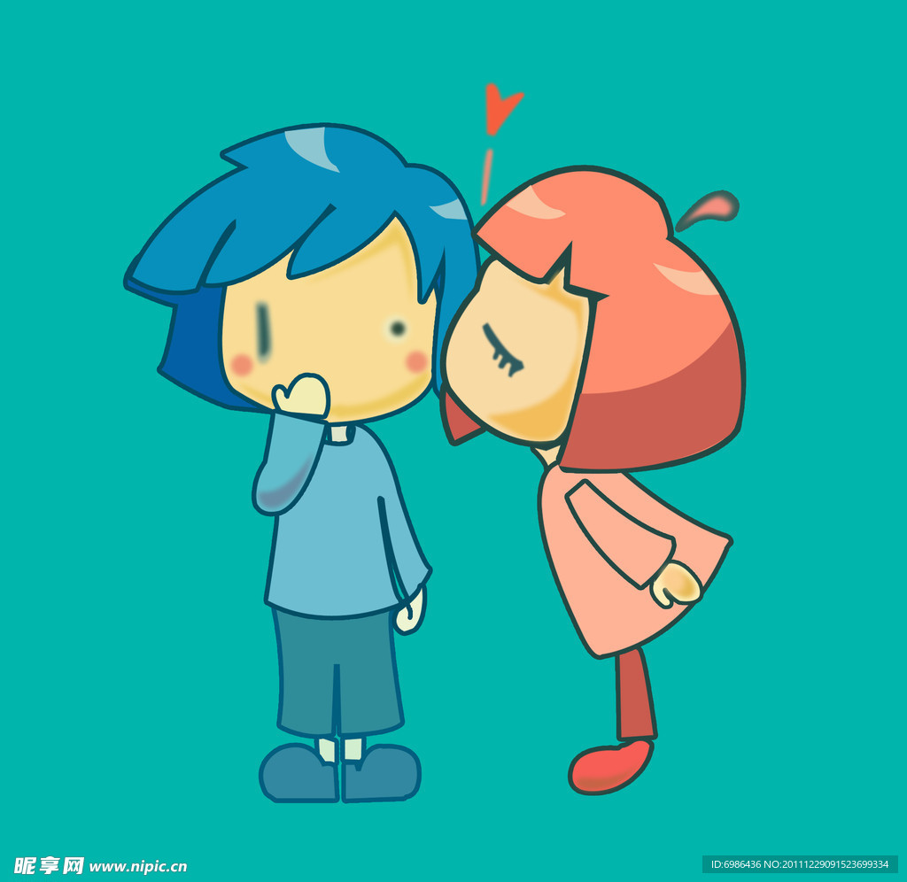 卡通男孩女孩