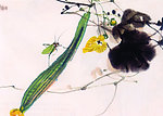 丝瓜水墨画（非高清）