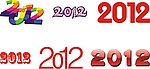 2012 字体 艺术字体 新年 2012年