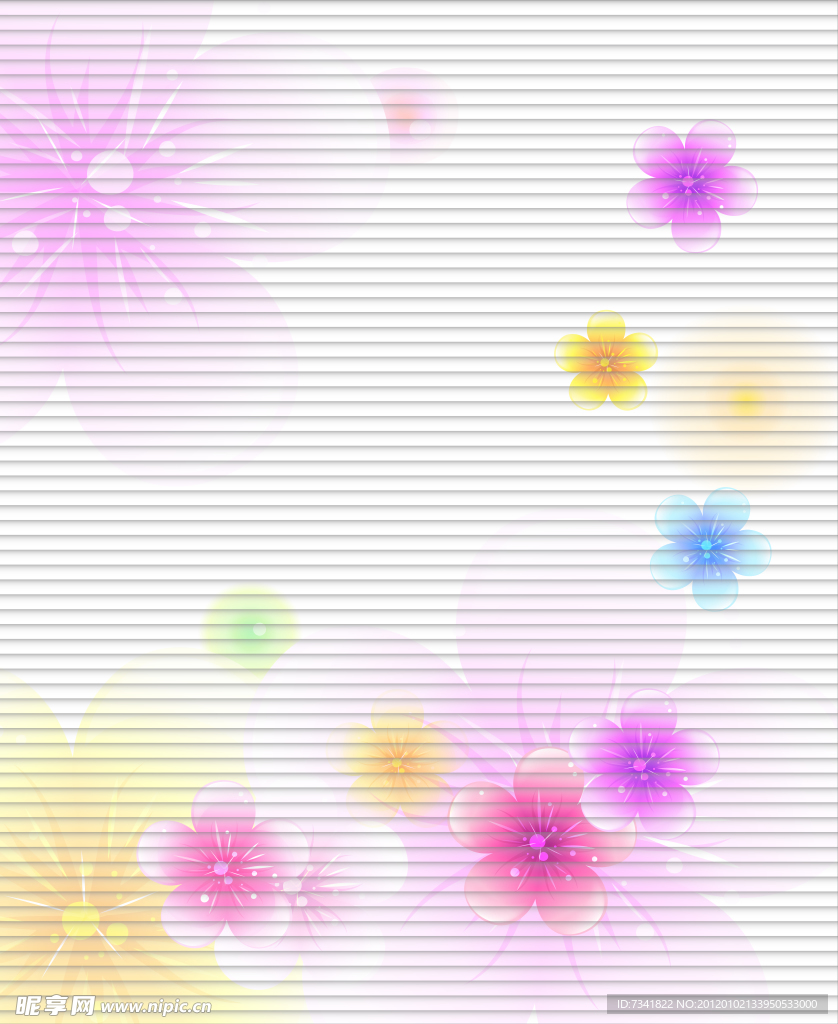 梦幻花纹移门