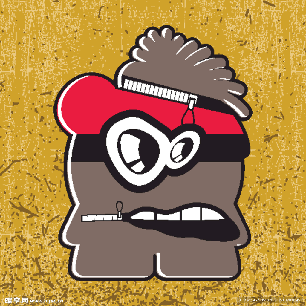 有趣的卡通怪物