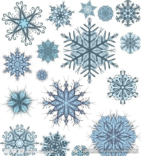 圣诞节雪花素材