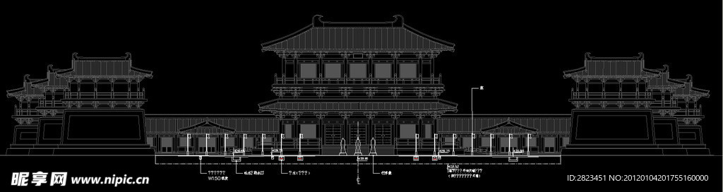 大唐芙蓉园西门立面