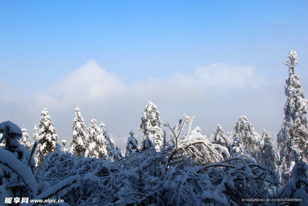雪景 峨眉山