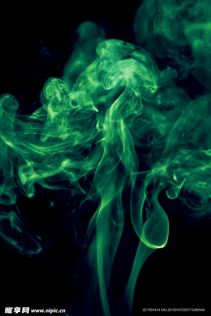 绿色烟雾