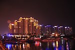 三亚河的夜景